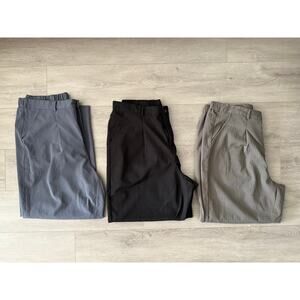 Office Wear- Women’s Casual Dress Pants – Set of 3 – Size 1X – Elastic Waist